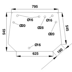 Lunette arrière UNIVERSEL 205812051010N