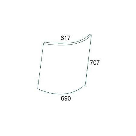 Vitre avant gauche supérieure UNIVERSEL R50755N