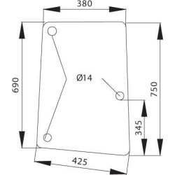 Vitre latérale UNIVERSEL D8183
