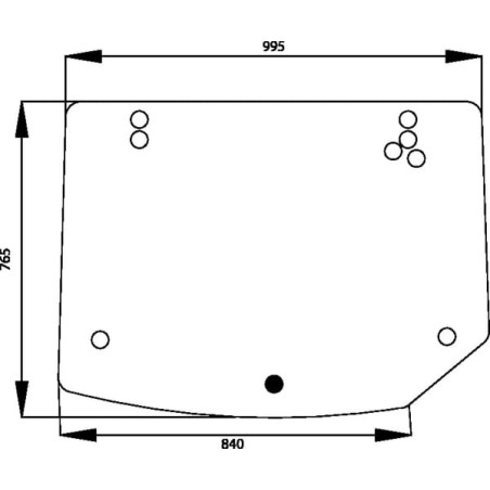 Vitre arrière CARRARO 6000106476N