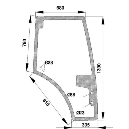 Vitre de porte UNIVERSEL H816810030340N