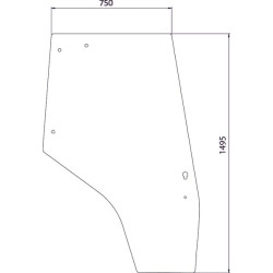 Vitre de porte droite UNIVERSEL 3825690M1N