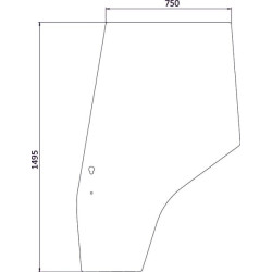 Vitre de porte gauche UNIVERSEL 3805643M1N