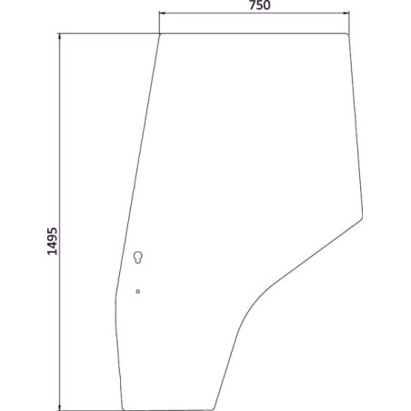 Vitre de porte gauche UNIVERSEL 3805643M1N