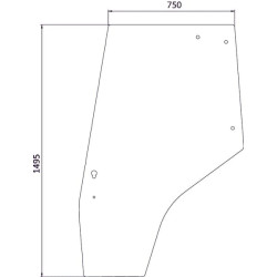 Vitre de porte gauche UNIVERSEL 3825716M1N