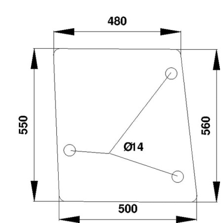 Vitre latérale UNIVERSEL D7112