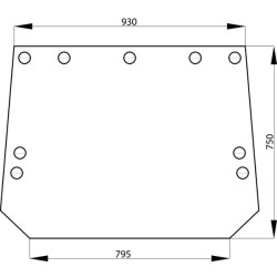 Vitre arrière UNIVERSEL R129954N