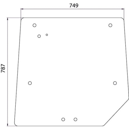 Vitre de cabine arrière UNIVERSEL 3821484M1N