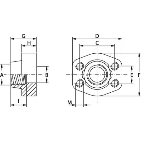 Contre bride OLEO TECNICA GFS316GU12