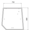 Vitre arrière UNIVERSEL 3715438M1N