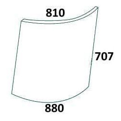 Vitre droite supérieure UNIVERSEL R50753N