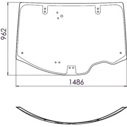 Vitre arrière UNIVERSEL 0022379340N