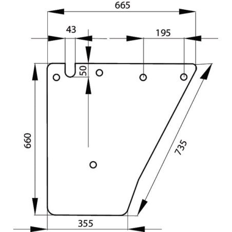 Vitre de porte UNIVERSEL 205810030111N