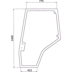 Vitre de porte gauche UNIVERSEL 4272774M1N