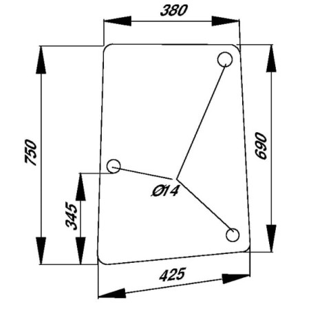 Vitre latérale UNIVERSEL D8187