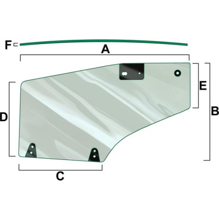 Vitre de porte gauche VAPORMATIC VPM7421