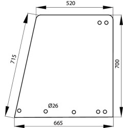 Vitre de porte UNIVERSEL 205810030101N