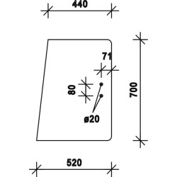 Vitre latérale UNIVERSEL D7759