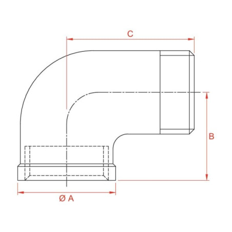Coude 90 degrés UNIVERSEL FG922RVS