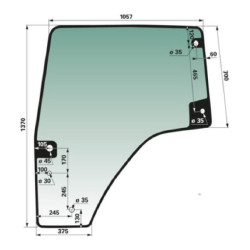 Vitre de porte gauche UNIVERSEL 00155691040KR