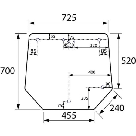 Vitre arrière MASSEY FERGUSON VA374757