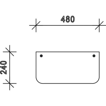 Lunette arrière UNIVERSEL D7409