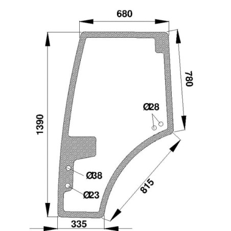 Vitre de porte UNIVERSEL H816810030330N
