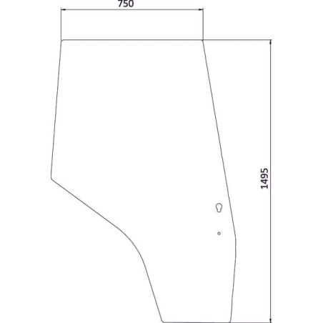 Vitre de porte droite UNIVERSEL 3804658M1N