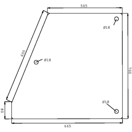 Vitre de porte UNIVERSEL D6004