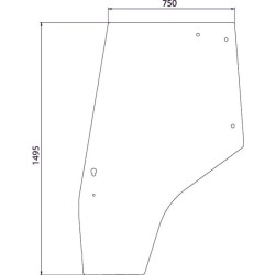 Vitre de porte gauche UNIVERSEL 3825689M1N