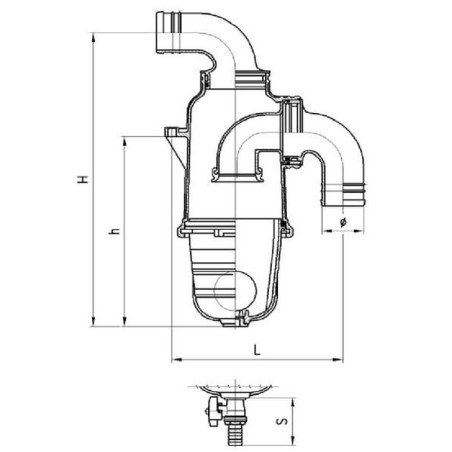 Siphon coudé 50mm MZ 0050024C