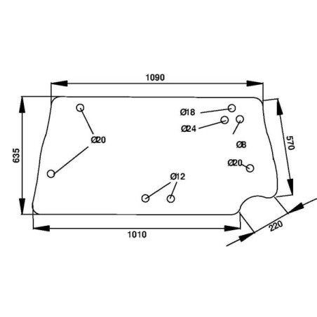 Lunette arrière UNIVERSEL D7311