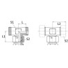 Té orientable VOSS ETVD25S