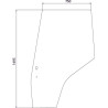 Vitre de porte gauche UNIVERSEL 3804659M1N