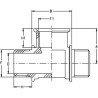Raccord fileté en T GEOLINE 8028251