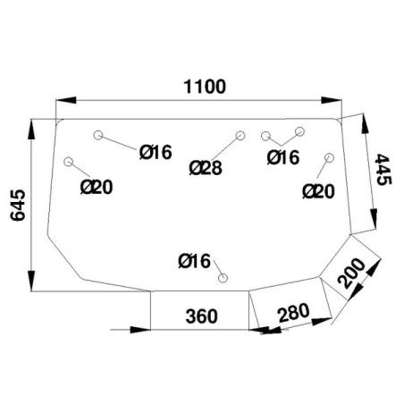 Lunette arrière UNIVERSEL 294812050120N