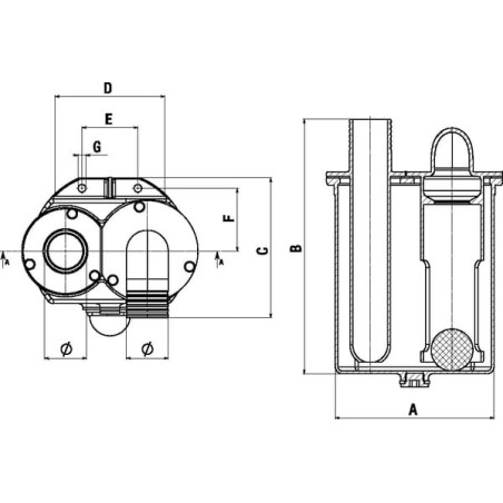 Syphon en fonte 80mm BATTIONI PAGANI 201D
