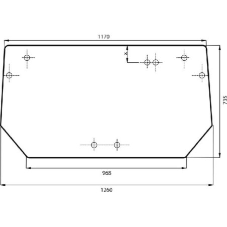 Lunette arrière UNIVERSEL 00110806010N