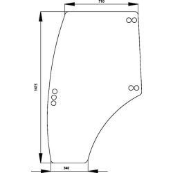 Vitre de porte CARRARO 6000106468N