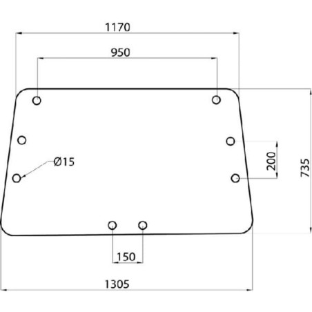 Lunette arrière UNIVERSEL D520483