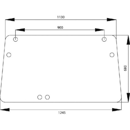 Lunette arrière UNIVERSEL 1989731C1N