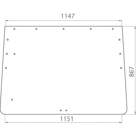 Vitre arrière UNIVERSEL D8506