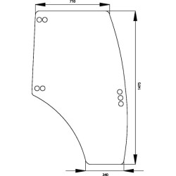 Vitre de porte CLAAS 6000106469