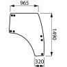 Vitre de porte droite UNIVERSEL 3674695M1N