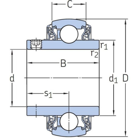 Roulement SKF YAR2062LPWSS