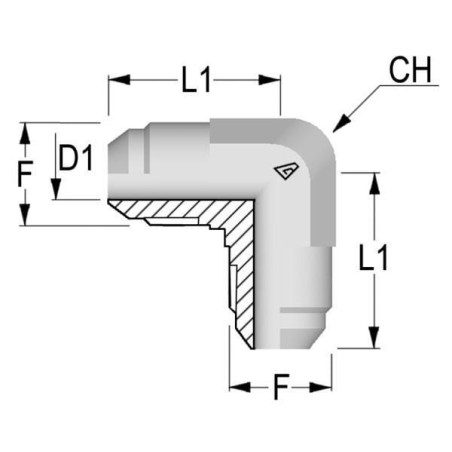 Raccord coudé orientable ALFAGOMMA K12