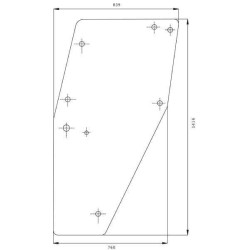 Vitre de porte UNIVERSEL D7745T