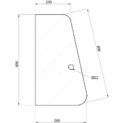 Vitre de porte UNIVERSEL D7013