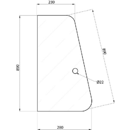 Vitre de porte UNIVERSEL D7013