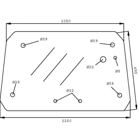 Lunette arrière UNIVERSEL D7029
